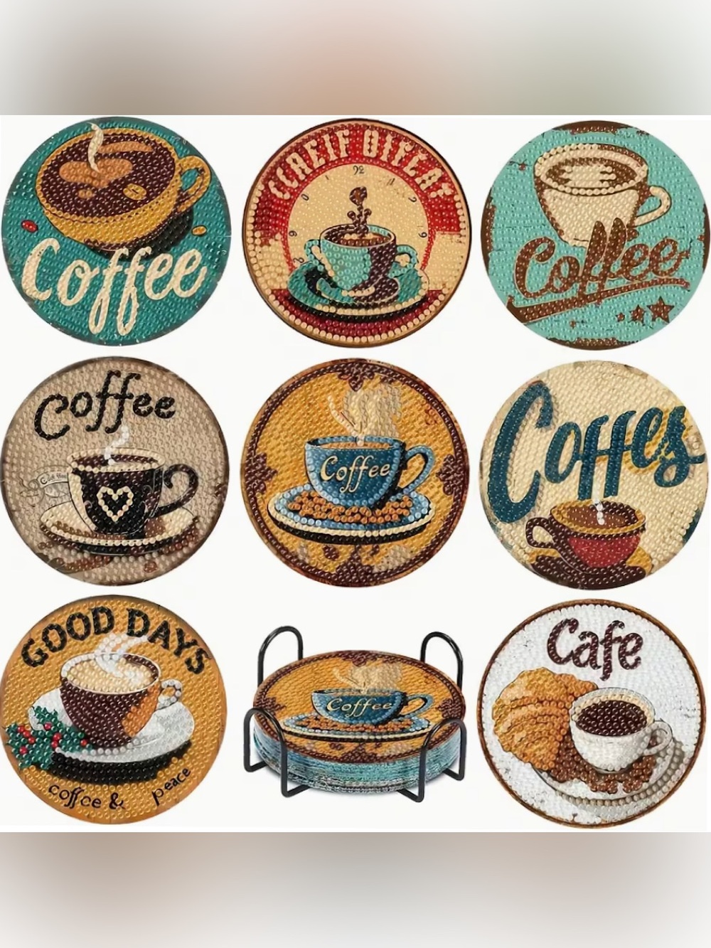 Coffee Diamond Art Coaster Kit